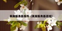 美国服务器推荐（美国服务器游戏）