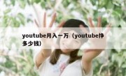 youtube月入一万（youtube挣多少钱）