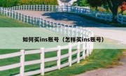 如何买ins账号（怎样买ins账号）