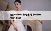 购买twitter账号密码（twitter账户密码）