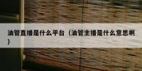 油管直播是什么平台（油管主播是什么意思啊）