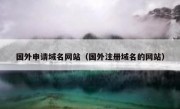 国外申请域名网站（国外注册域名的网站）