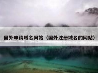 国外申请域名网站（国外注册域名的网站）