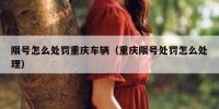 限号怎么处罚重庆车辆（重庆限号处罚怎么处理）