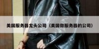 美国服务器龙头公司（美国做服务器的公司）