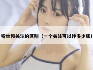 粉丝和关注的区别（一个关注可以挣多少钱）