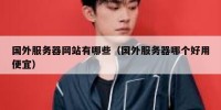 国外服务器网站有哪些（国外服务器哪个好用便宜）