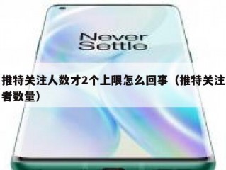 推特关注人数才2个上限怎么回事（推特关注者数量）