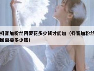 抖音加粉丝团要花多少钱才能加（抖音加粉丝团需要多少钱）