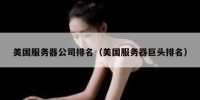美国服务器公司排名（美国服务器巨头排名）