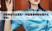 抖音粉丝什么意思?（抖音里面的粉丝是什么意思）