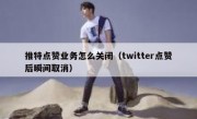 推特点赞业务怎么关闭（twitter点赞后瞬间取消）