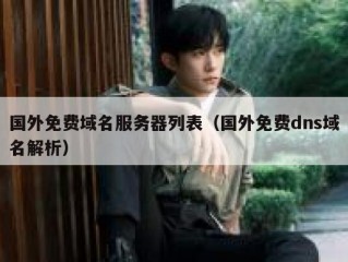 国外免费域名服务器列表（国外免费dns域名解析）