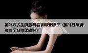 国外知名品牌服务器有哪些牌子（国外云服务器哪个品牌比较好）