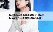 facebook怎么看不到帖子（facebook为什么看不到好友的头像）