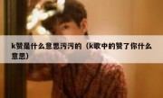 k赞是什么意思污污的（k歌中的赞了你什么意思）