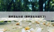 派币怎么认证（派币怎么认证不了）
