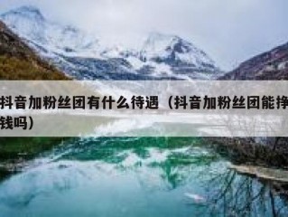 抖音加粉丝团有什么待遇（抖音加粉丝团能挣钱吗）