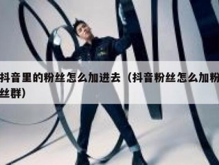 抖音里的粉丝怎么加进去（抖音粉丝怎么加粉丝群）