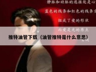 推特油管下载（油管推特是什么意思）