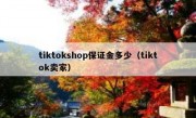 tiktokshop保证金多少（tiktok卖家）