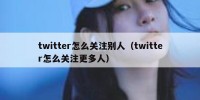 twitter怎么关注别人（twitter怎么关注更多人）