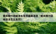 重庆限行到底怎么处罚最新消息（重庆限行区域违法怎么处罚）
