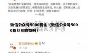 微信公众号5000粉丝（微信公众号5000粉丝有收益吗）