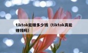 tiktok能赚多少钱（tiktok真能赚钱吗）
