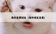 海外免费域名（海外域名交易）