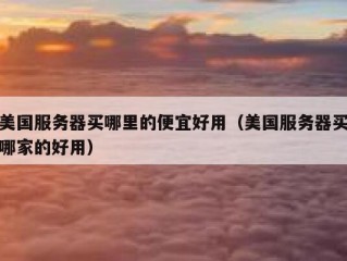 美国服务器买哪里的便宜好用（美国服务器买哪家的好用）