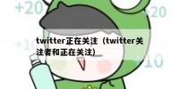 twitter正在关注（twitter关注者和正在关注）