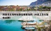 抖音怎么加粉丝群在哪里加的（抖音上怎么加粉丝群）