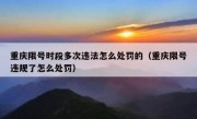 重庆限号时段多次违法怎么处罚的（重庆限号违规了怎么处罚）