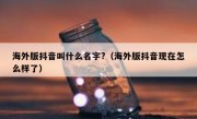 海外版抖音叫什么名字?（海外版抖音现在怎么样了）