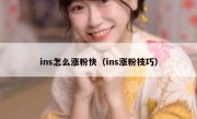 ins怎么涨粉快（ins涨粉技巧）