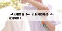 nat云服务器（nat云服务器通过cdn绑定域名）