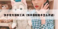 快手官方涨粉工具（快手涨粉助手怎么开通）