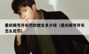 重庆限号开车罚款规定多少钱（重庆限号开车怎么处罚）