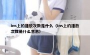 ins上的播放次数是什么（ins上的播放次数是什么意思）