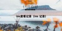 ins查看记录（ins 记录）