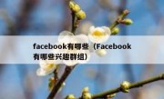 facebook有哪些（Facebook有哪些兴趣群组）