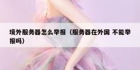 境外服务器怎么举报（服务器在外国 不能举报吗）
