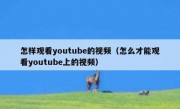 怎样观看youtube的视频（怎么才能观看youtube上的视频）