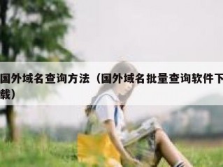 国外域名查询方法（国外域名批量查询软件下载）