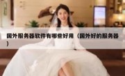 国外服务器软件有哪些好用（国外好的服务器）