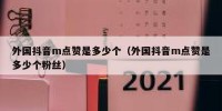 外国抖音m点赞是多少个（外国抖音m点赞是多少个粉丝）