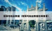 视频号粉丝数据（视频号粉丝数据在哪里看）