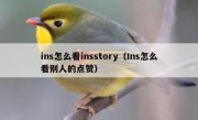 ins怎么看insstory（Ins怎么看别人的点赞）