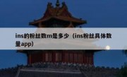 ins的粉丝数m是多少（ins粉丝具体数量app）